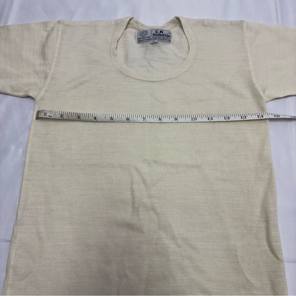 2/$20 Vintage Wool Base Layer Tee Shirt 75cm Children’s Medium 10-12 Winter Warm - Picture 3 of 5